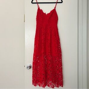 ASTR the Label A Line Red Midi Dress Size S